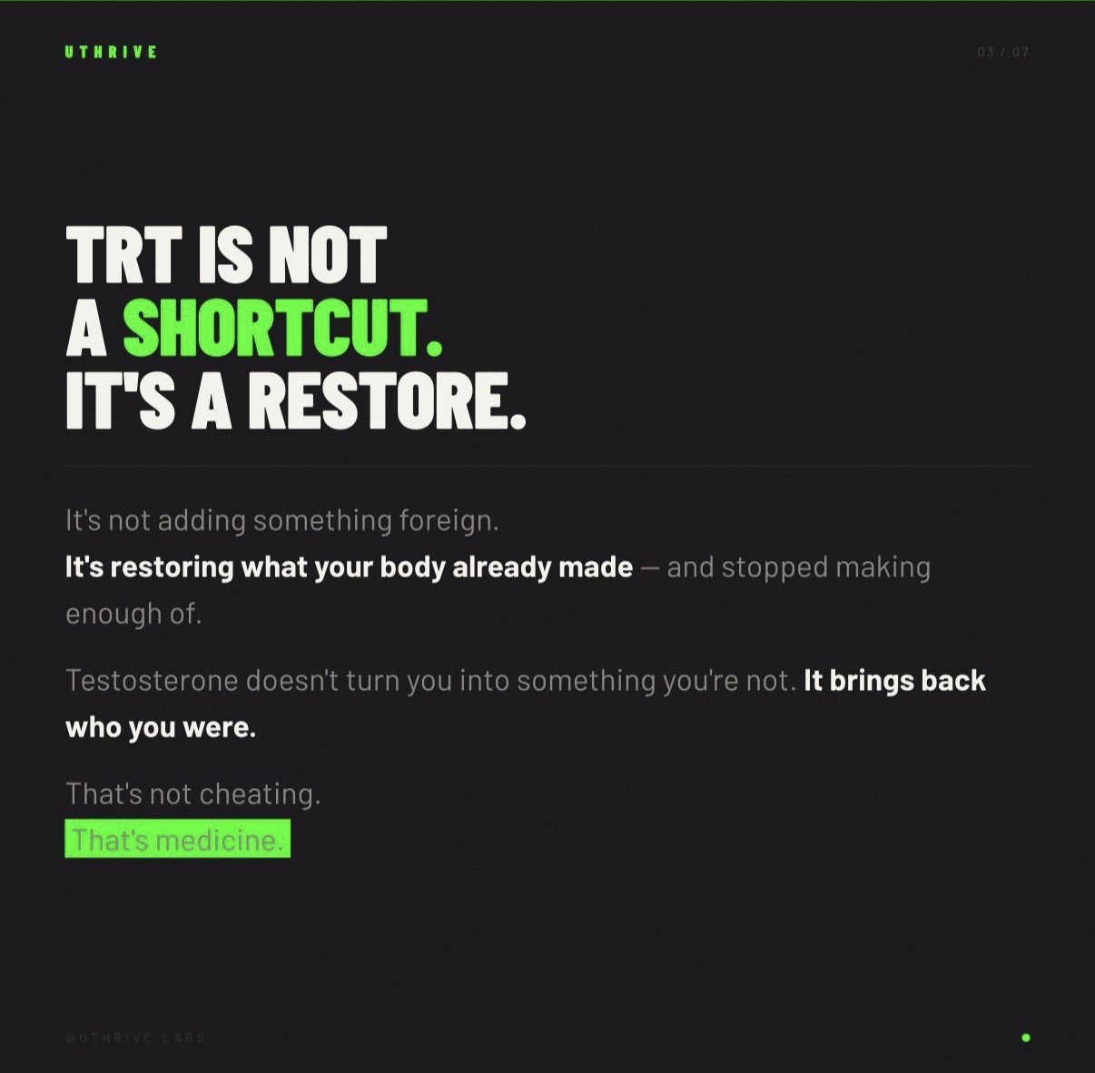 Restore the baseline your body used to keep.